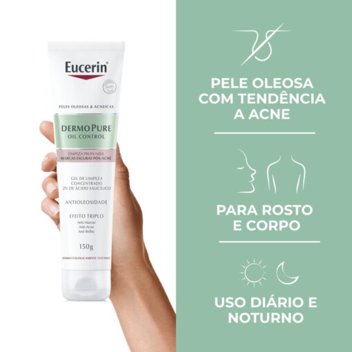 Eucerin Dermo Pure Gel de Limpeza Facial Concentrado 150g - Image 3