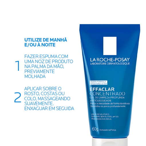 EFFACLAR CONCENTRADO GEL LIMPEZA FACIAL 60g - Image 4