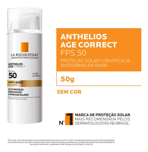 ANTHELIOS AGE CORRECT PROTETOR SOLAR ANTI-IDADE SEM COR FPS50 50g - Image 2