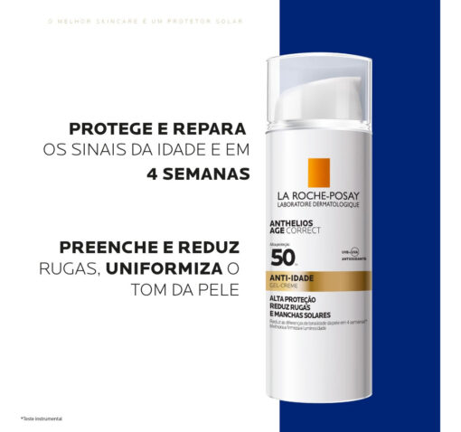 ANTHELIOS AGE CORRECT PROTETOR SOLAR ANTI-IDADE SEM COR FPS50 50g - Image 5