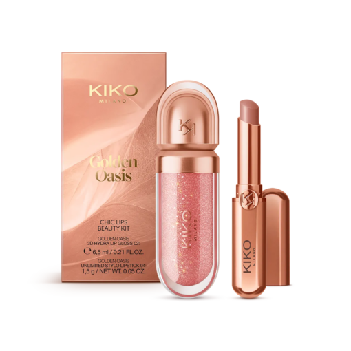 kit de beleza para lábios chiques golden oasis