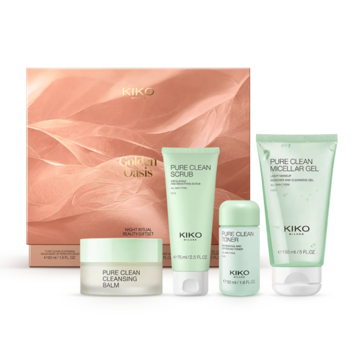 conjunto de presente de beleza ritual noturno golden oasis